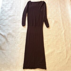 Zara Brown Long Sleeve Dress Size Small